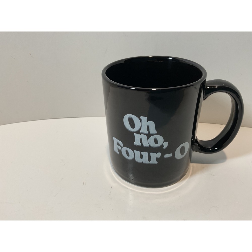 Trisar‎ Black Oh No Four O Mug 1990 Made in Japan